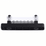 6 Terminal Single-Row Bus Bar 150a - Black/Red - Image 2