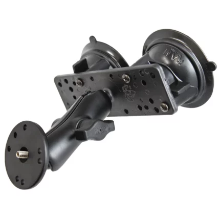 ram® double ball strap hose clamp mount with diamond plate short