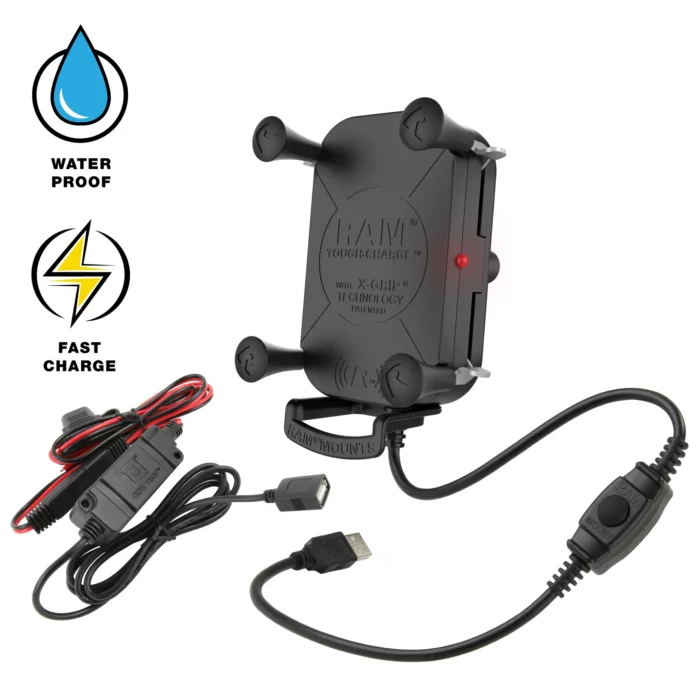 ram-hol-un12wb-v7m-1_1 RAM® Tough-Charge™ 15W Waterproof Wireless Charging Holder with Charger - Image 1