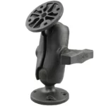 RAM® Composite Double Ball Mount with Two Round Plates - Short