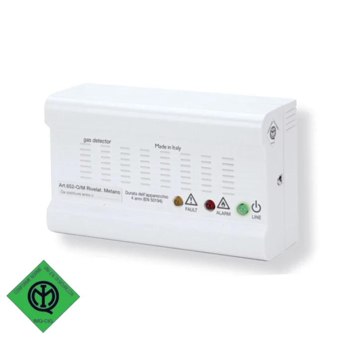 GAMMA 652-O Natural gas and LPG detector with acoustic alarm and output relay - Image 2