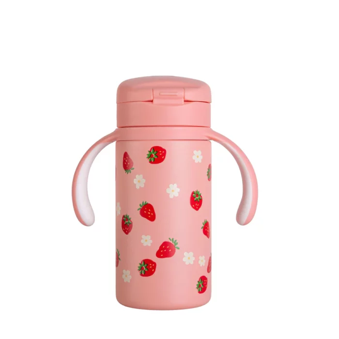 Lizzard-Hatchling-Kids-Flask-280Ml Strawbery 2 Lizzard Hatchling – Kids Flask 280Ml Printed- Strawberry - Image 1