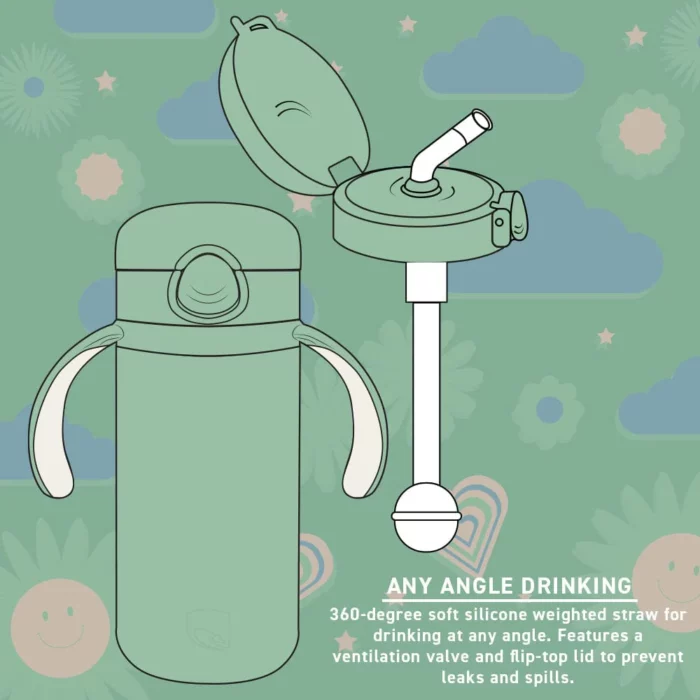 Lizzard Hatchling – Kids Flask 280Ml Printed- Strawberry - Image 2